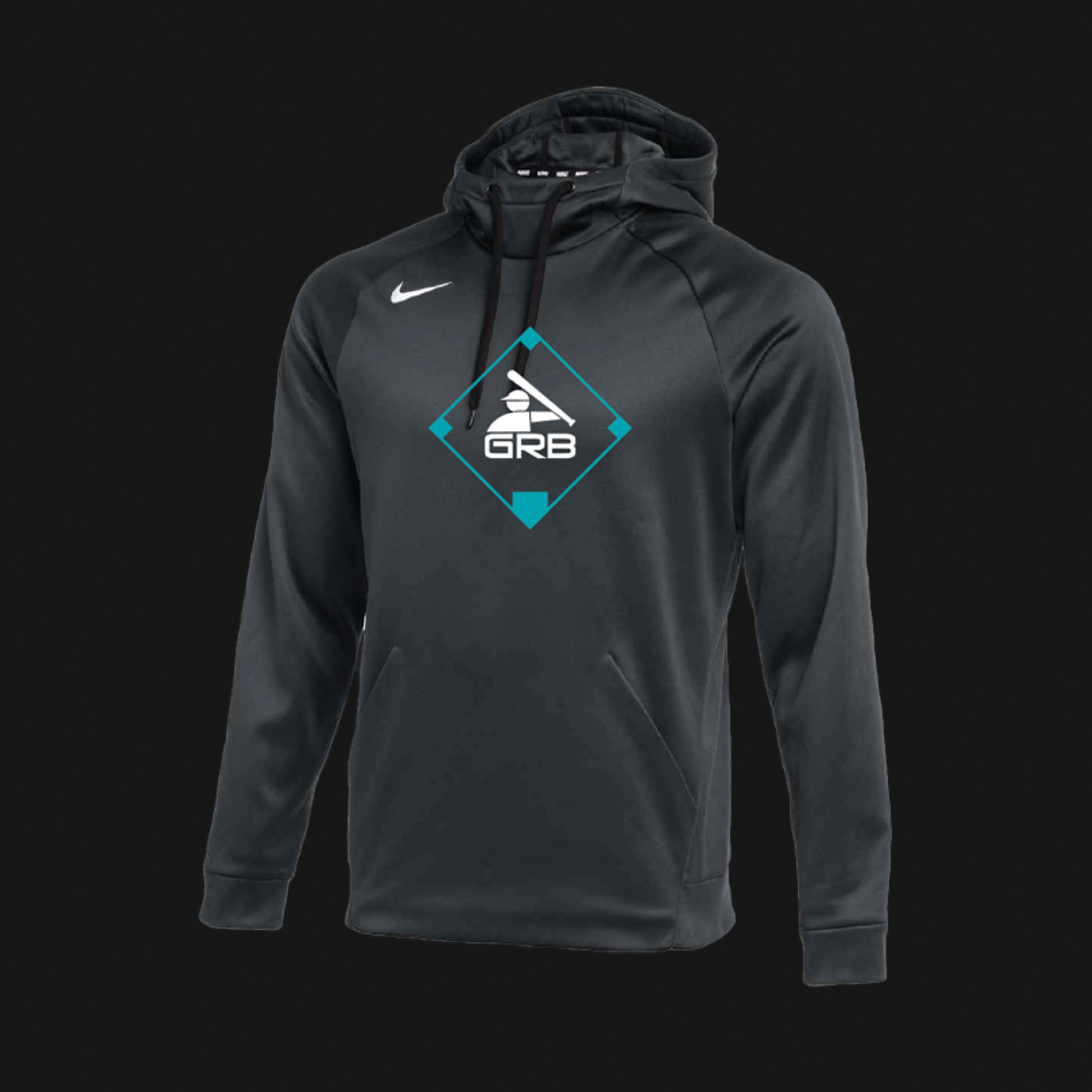Nike Anthracite Therma Hoodie- STiKS Logo 61