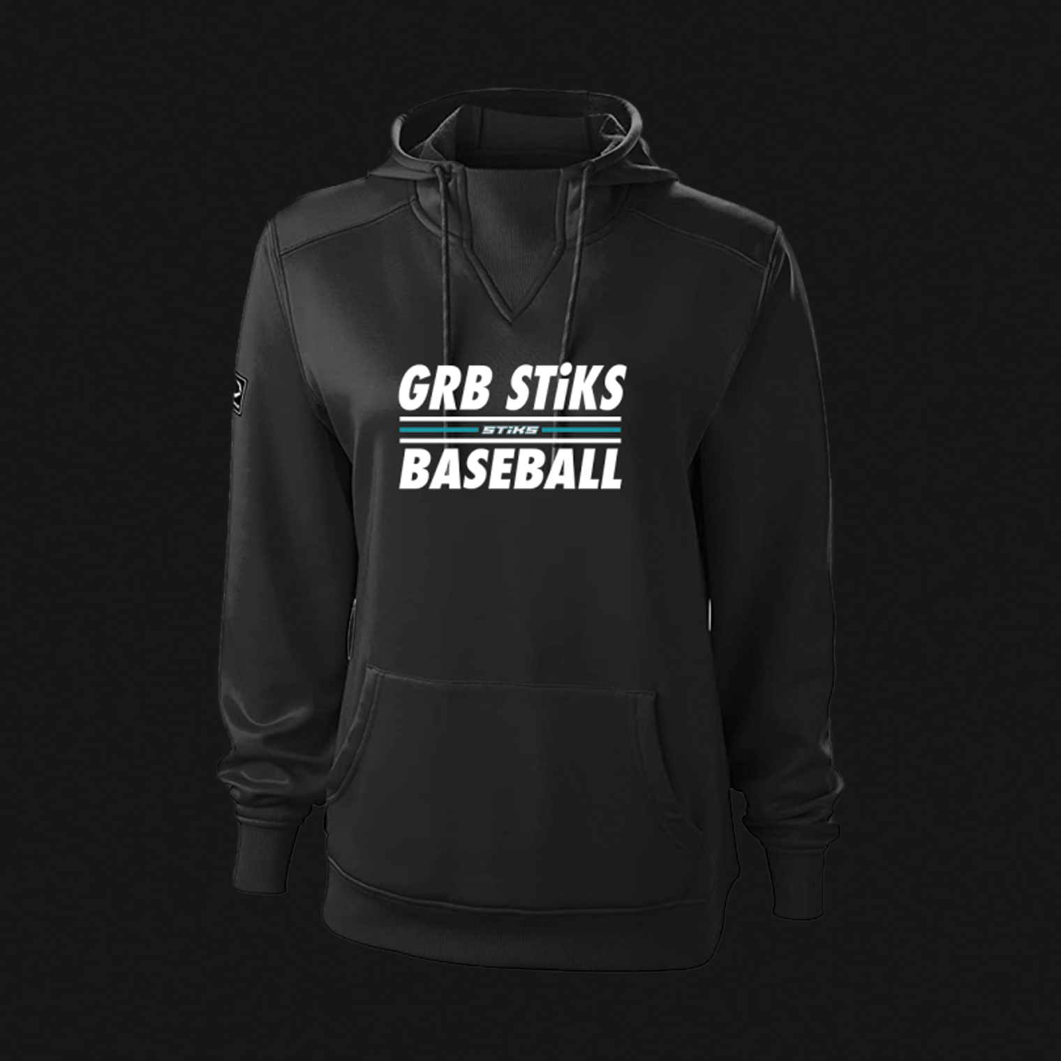 EvoShield Women's Black Hoodie- STiKS Logo 195