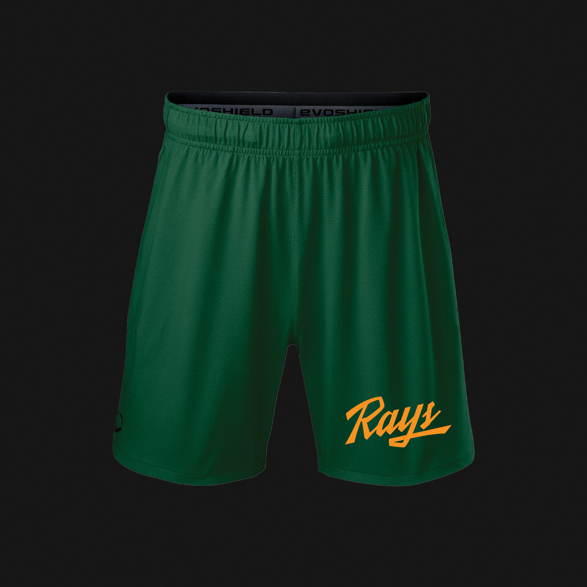 EvoShield Men's Green Training Shorts - Rays Logo 72