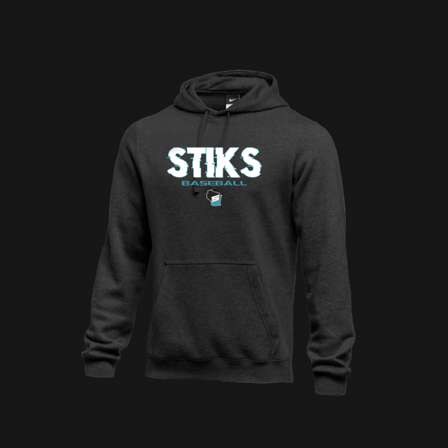 BSN Black Hoodie- STiKS Glitch Logo