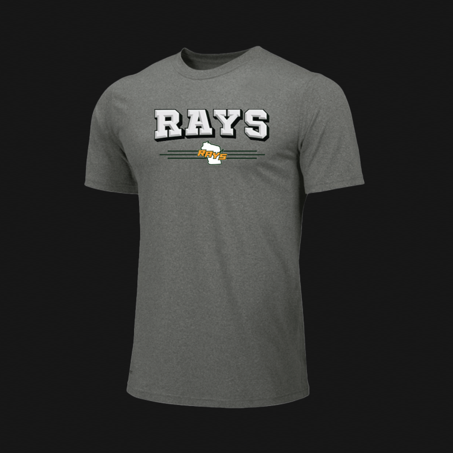BSN Youth Grey T-Shirt- Rays WI Logo 55