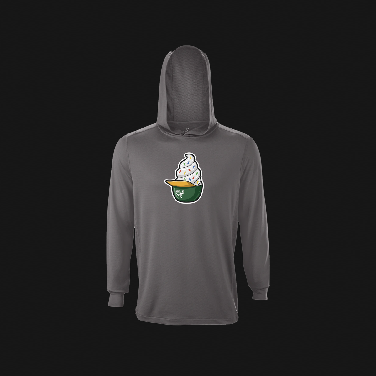 EvoShield Youth Grey Lightweight Hoodie - Rays Logo 70