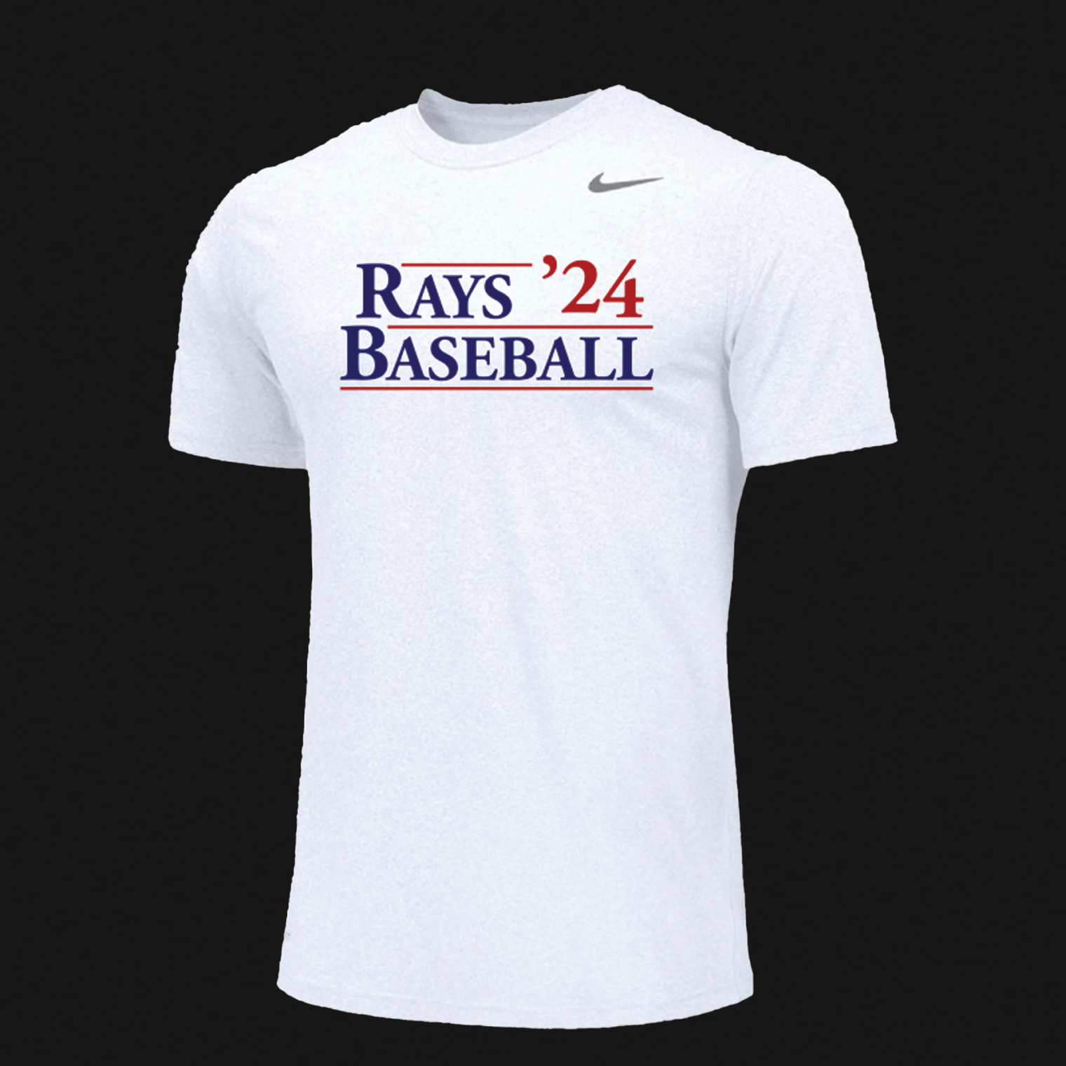 Nike White T-Shirt- Rays 24 Logo