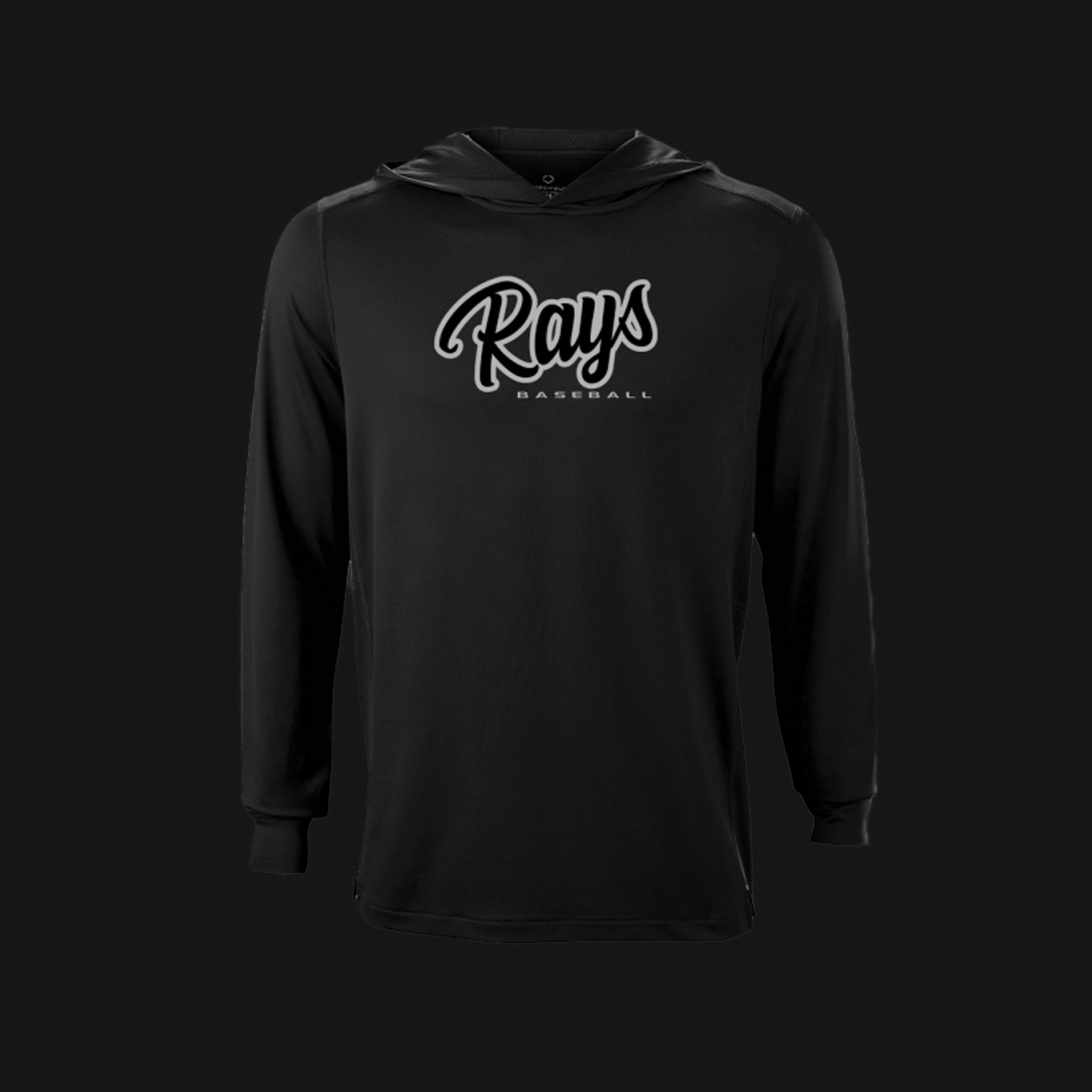 EvoShield Youth Black Training Hoodie- Rays Script Logo