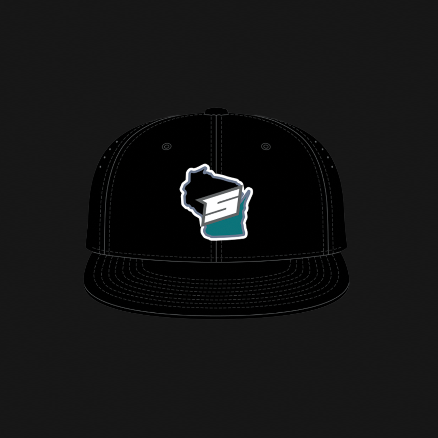 Black Fitted Hat - STiKS Logo