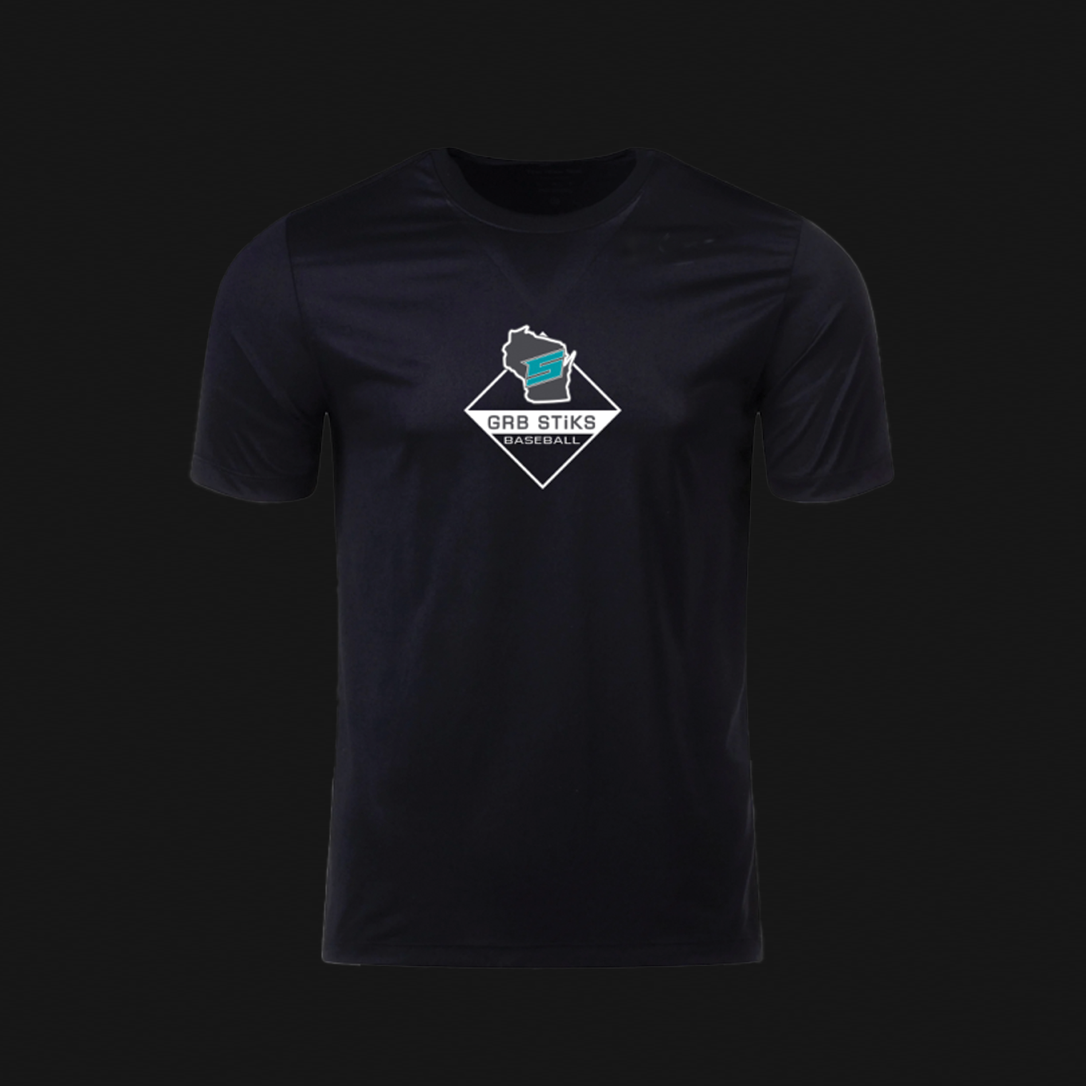BSN Youth Black T-Shirt- STiKS Diamond Logo