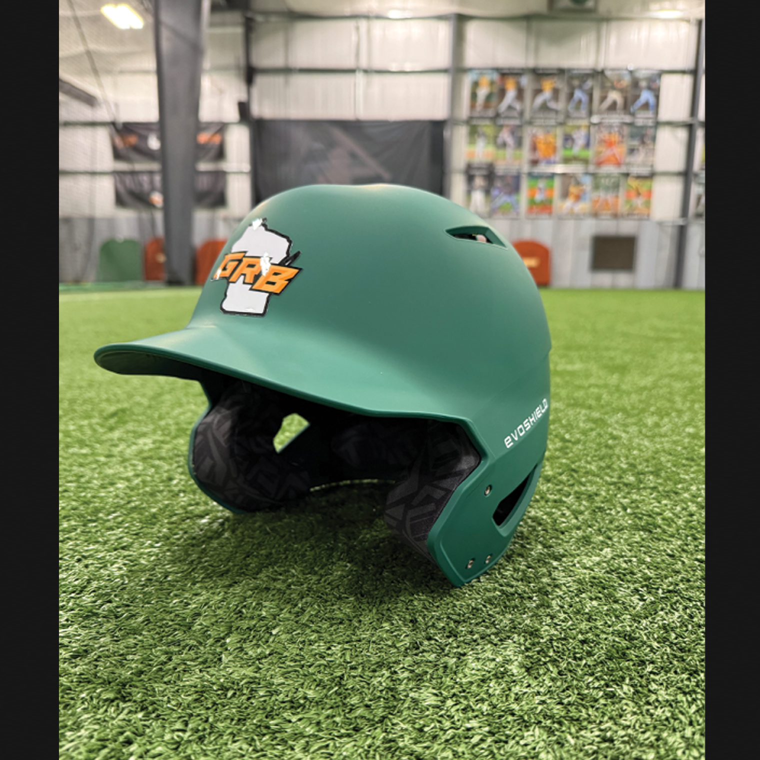 Green Helmet - Rays WI Logo
