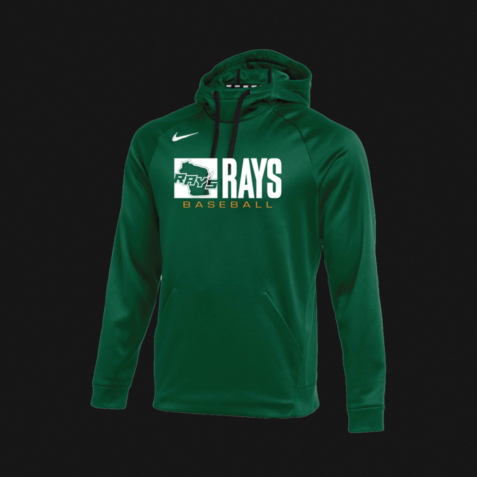 Nike Green Therma Hoodie- Rays WI Logo 58