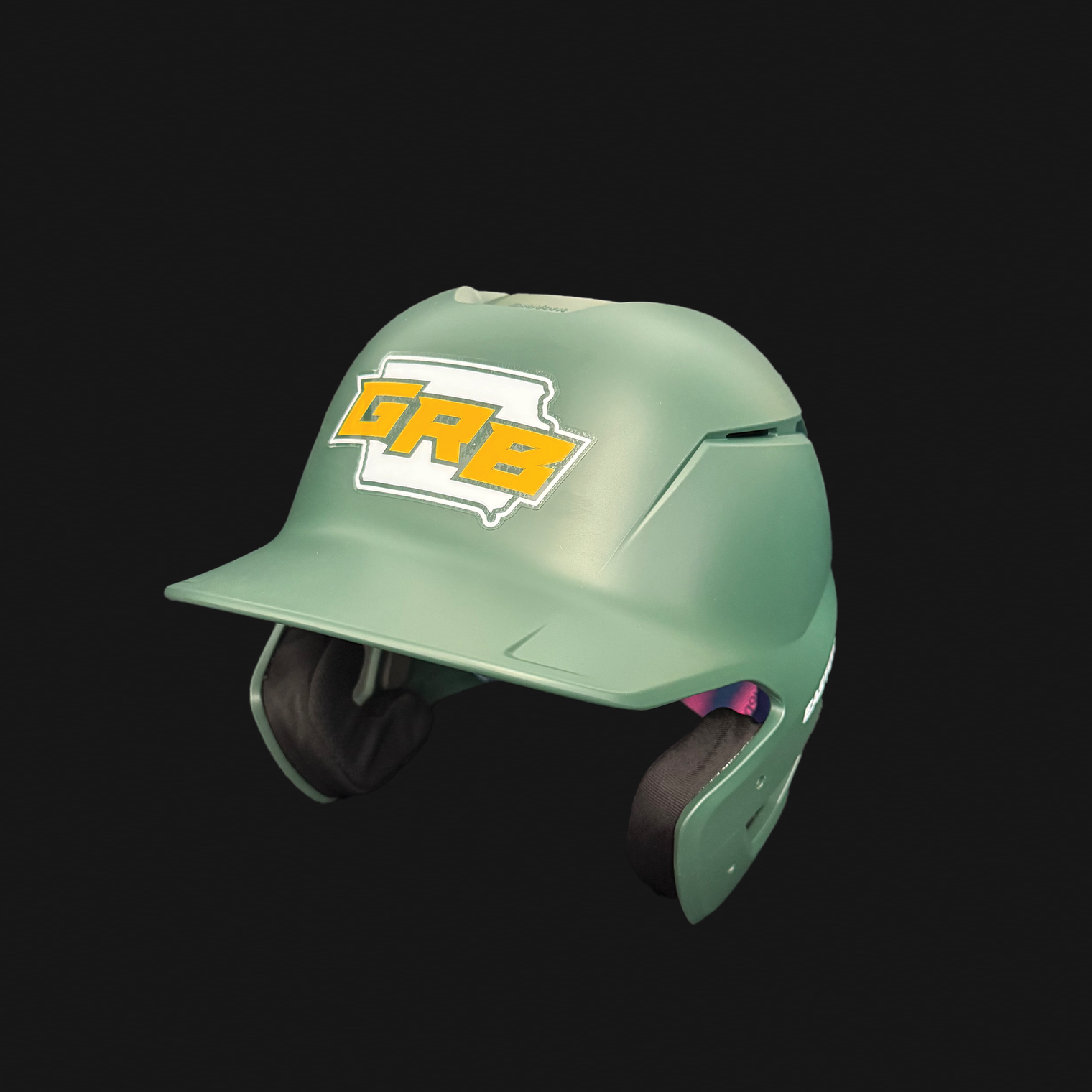 Green Helmet - GRB Iowa Logo