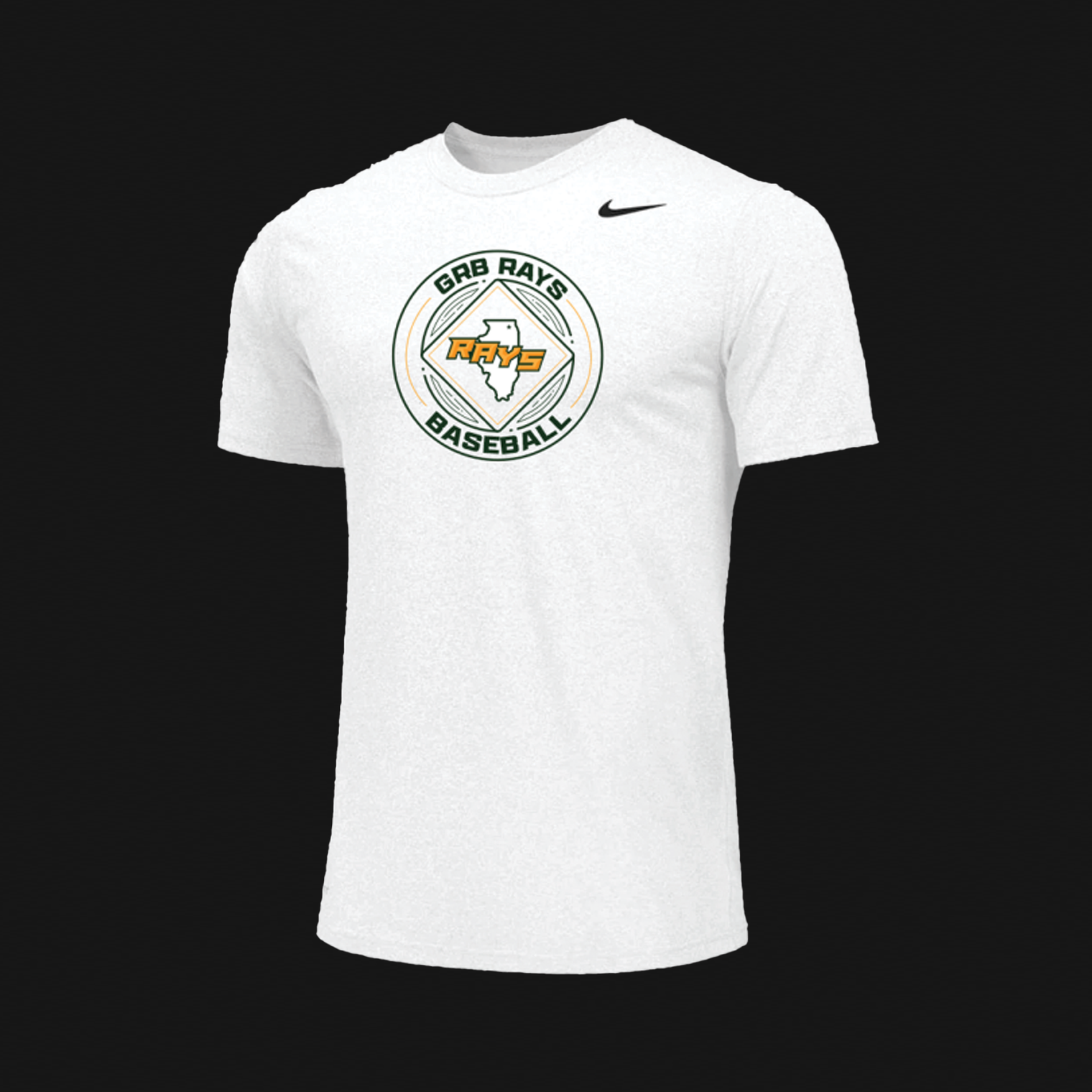 Nike White T-Shirt- Rays IL Logo 63