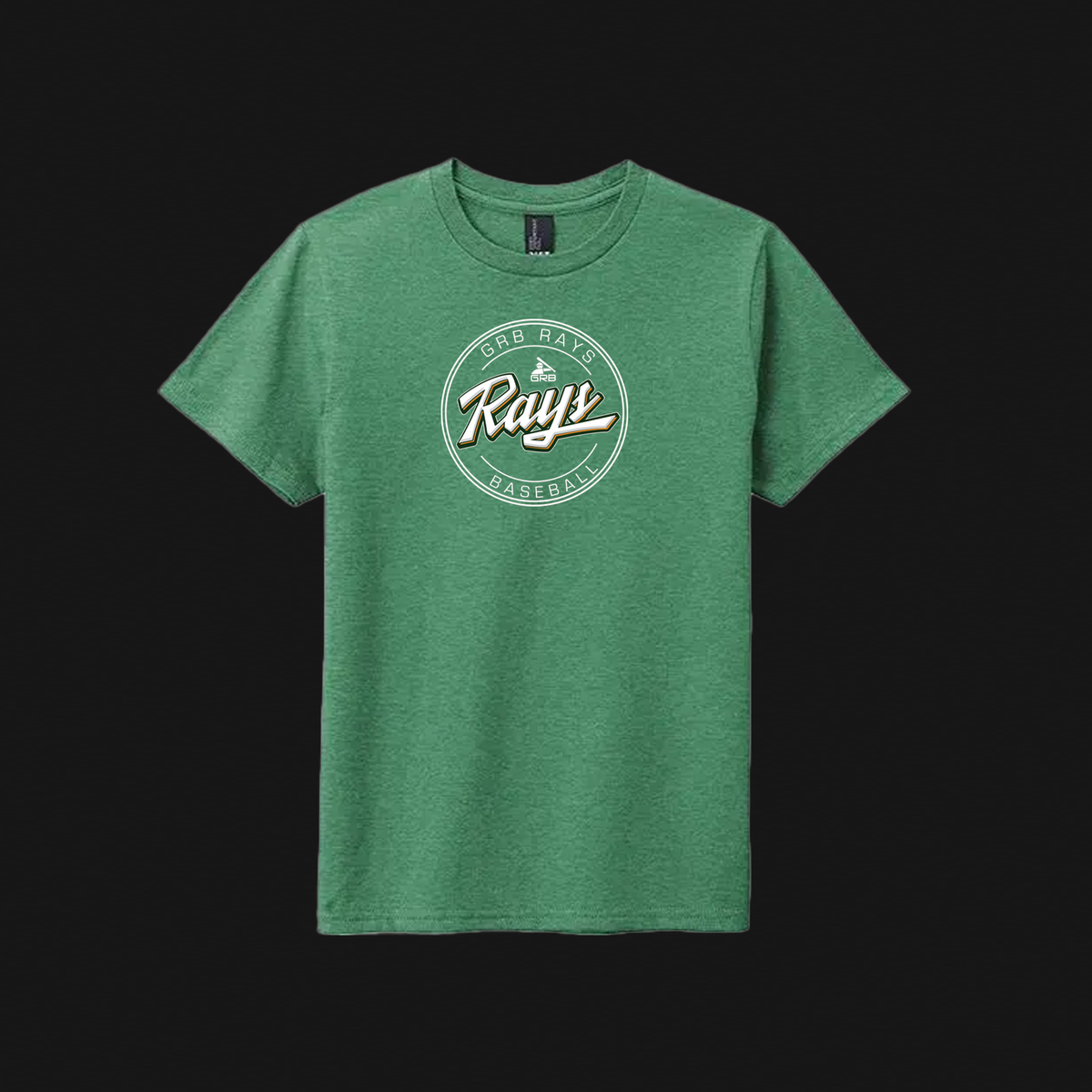 Women's Green Cotton T-Shirt - Rays Logo 65