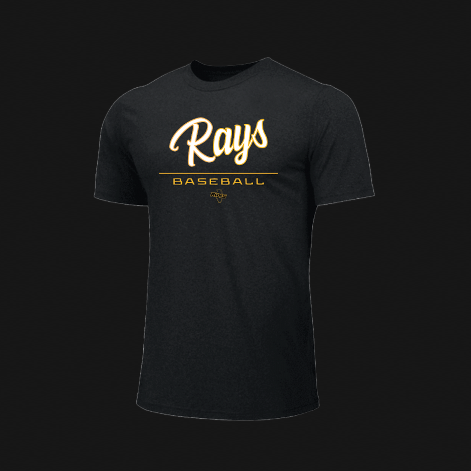 BSN Youth Black T-Shirt- Rays IL Script Logo