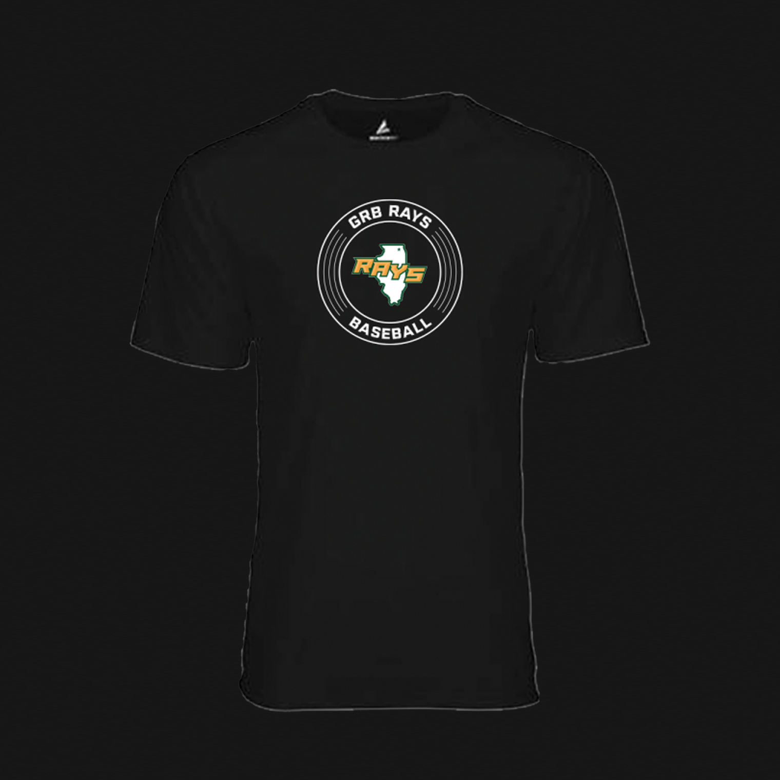 BSN Youth Black T-Shirt- Rays IL Circle Logo