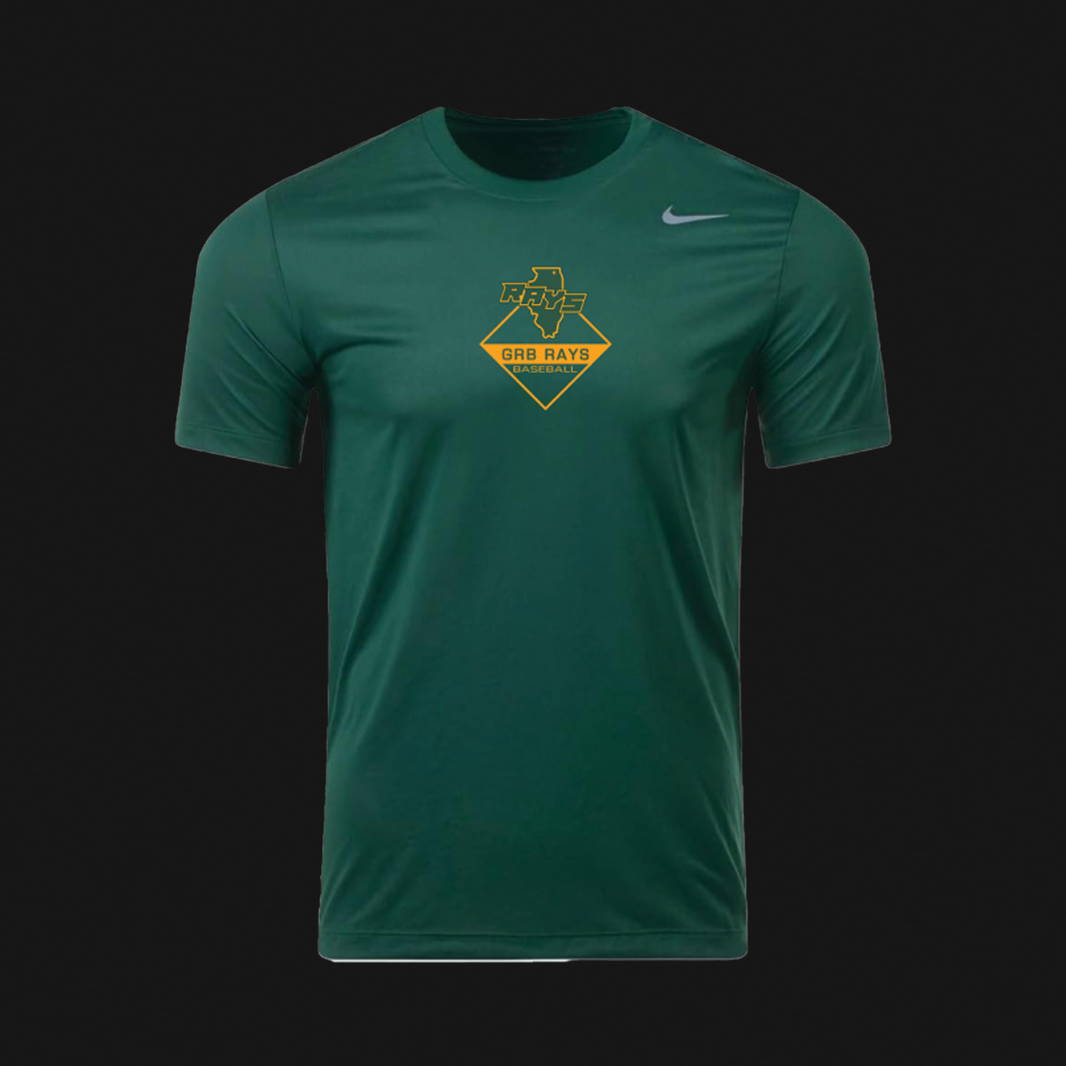 Nike Green T-Shirt- Rays IL Diamond Logo