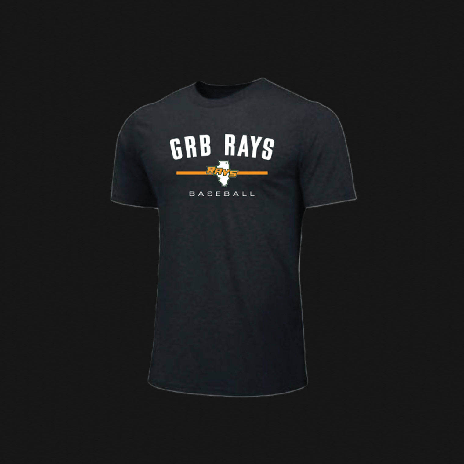 BSN Youth Black T-Shirt- Rays IL Logo 54