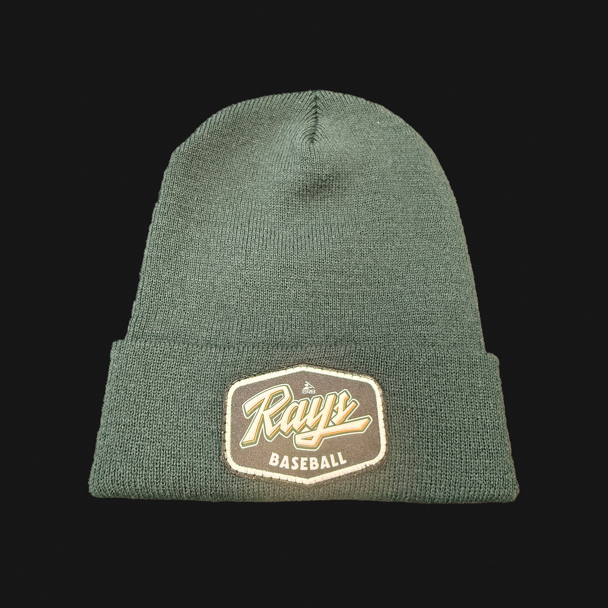 Green Beanie - Rays Script Patch