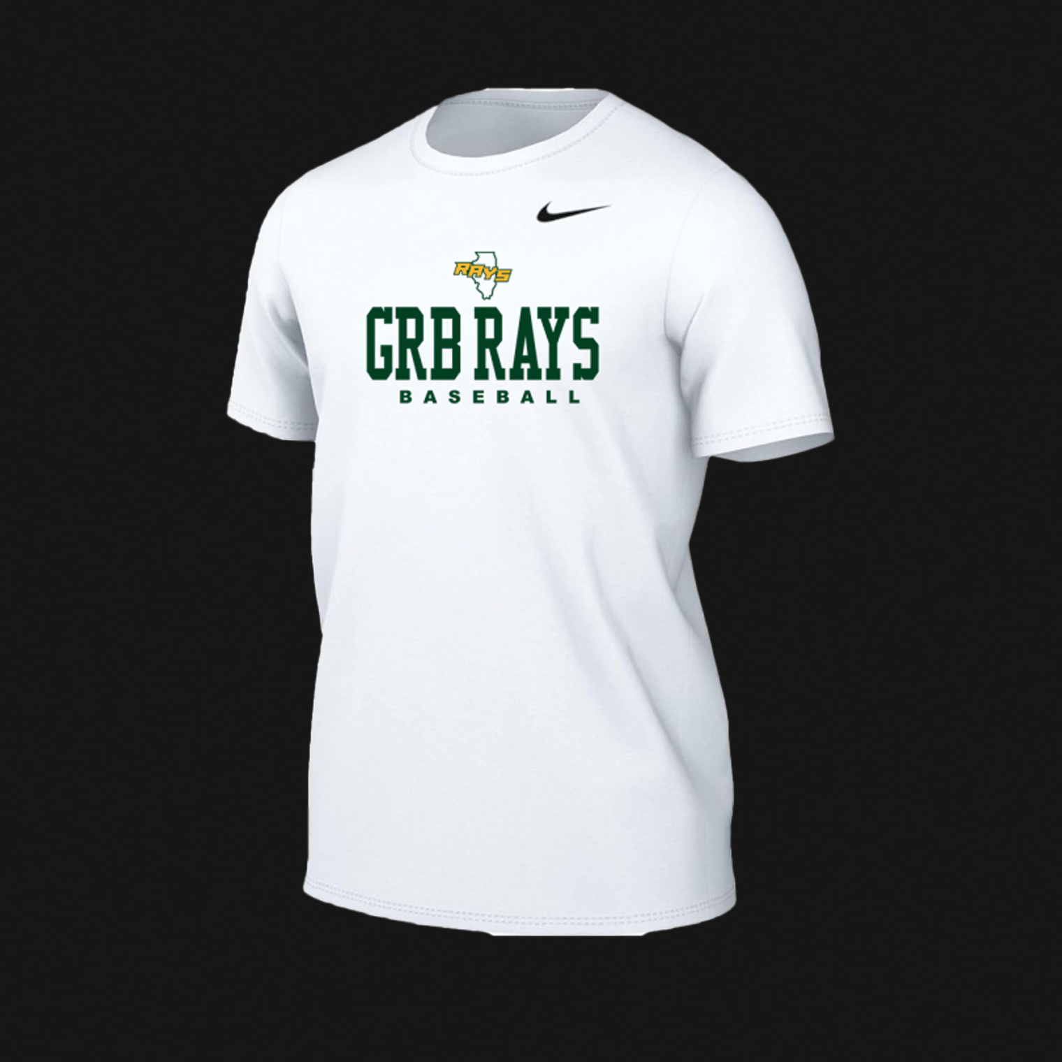 Nike White T-Shirt- Rays IL Logo 53