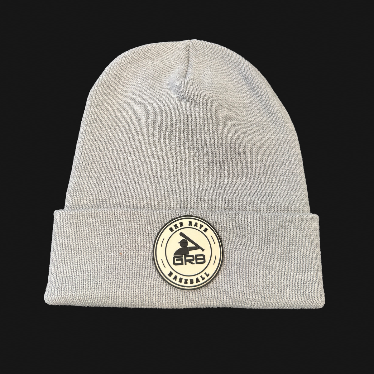 Grey Beanie - GRB Rays Rubber Patch
