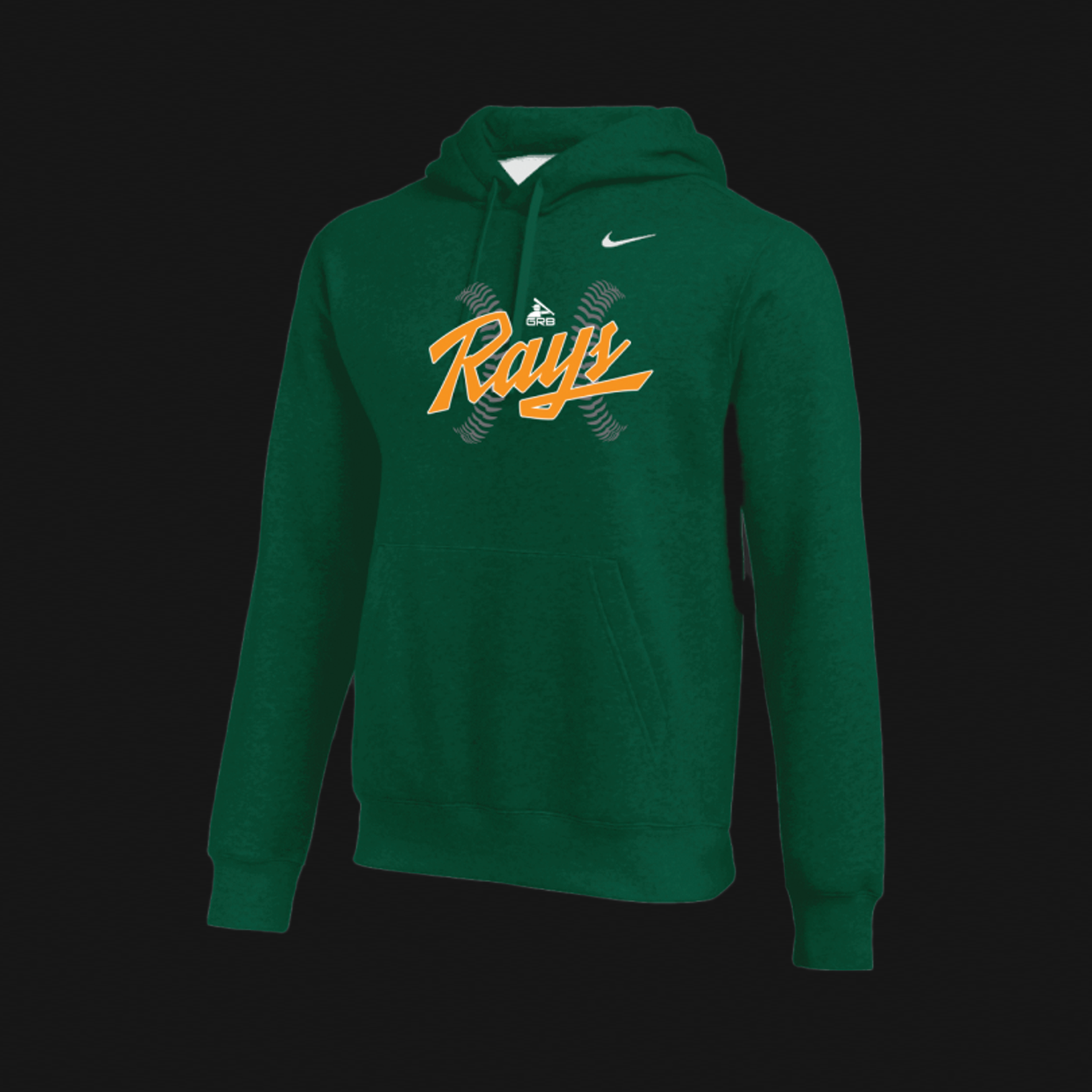 Nike Green Cotton Hoodie- Rays Logo 59