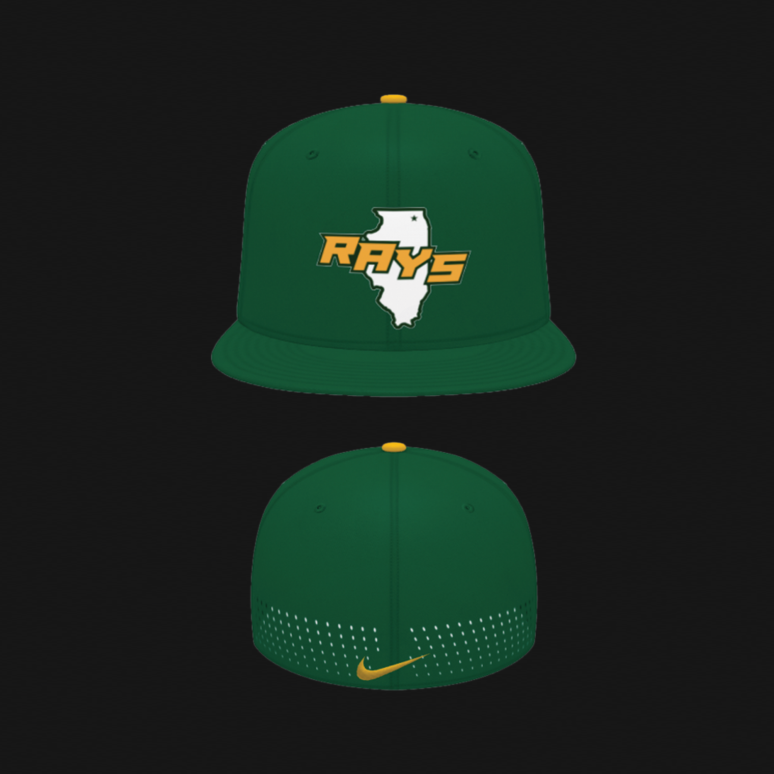 Nike Game Hat - Rays IL Front - Green