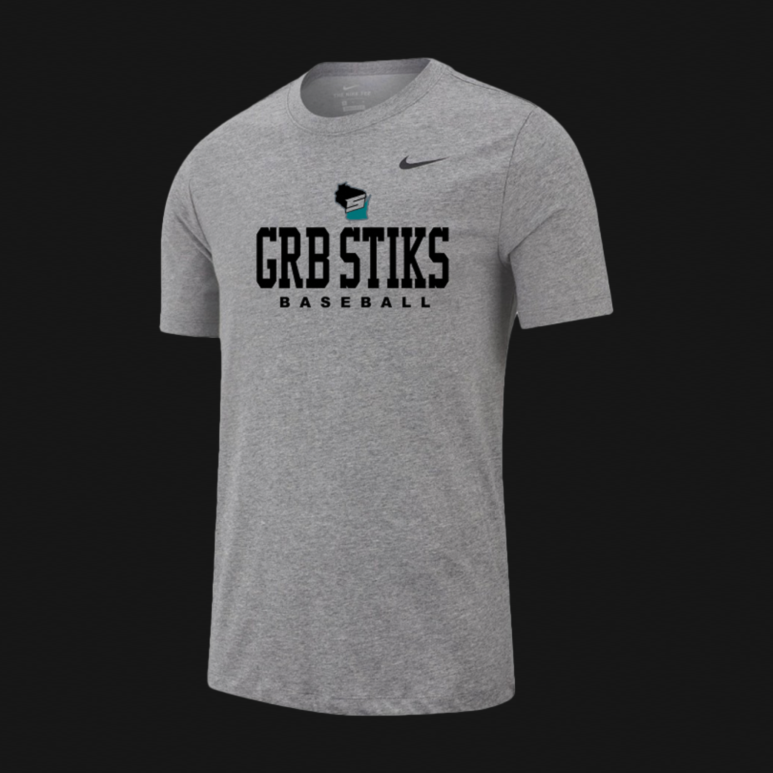 Nike Carbon Heather T-Shirt- STiKS Logo 53