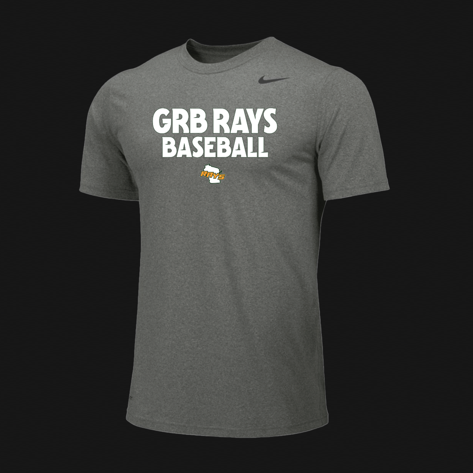 Nike Caron Heather T-Shirt- Rays WI Logo 60