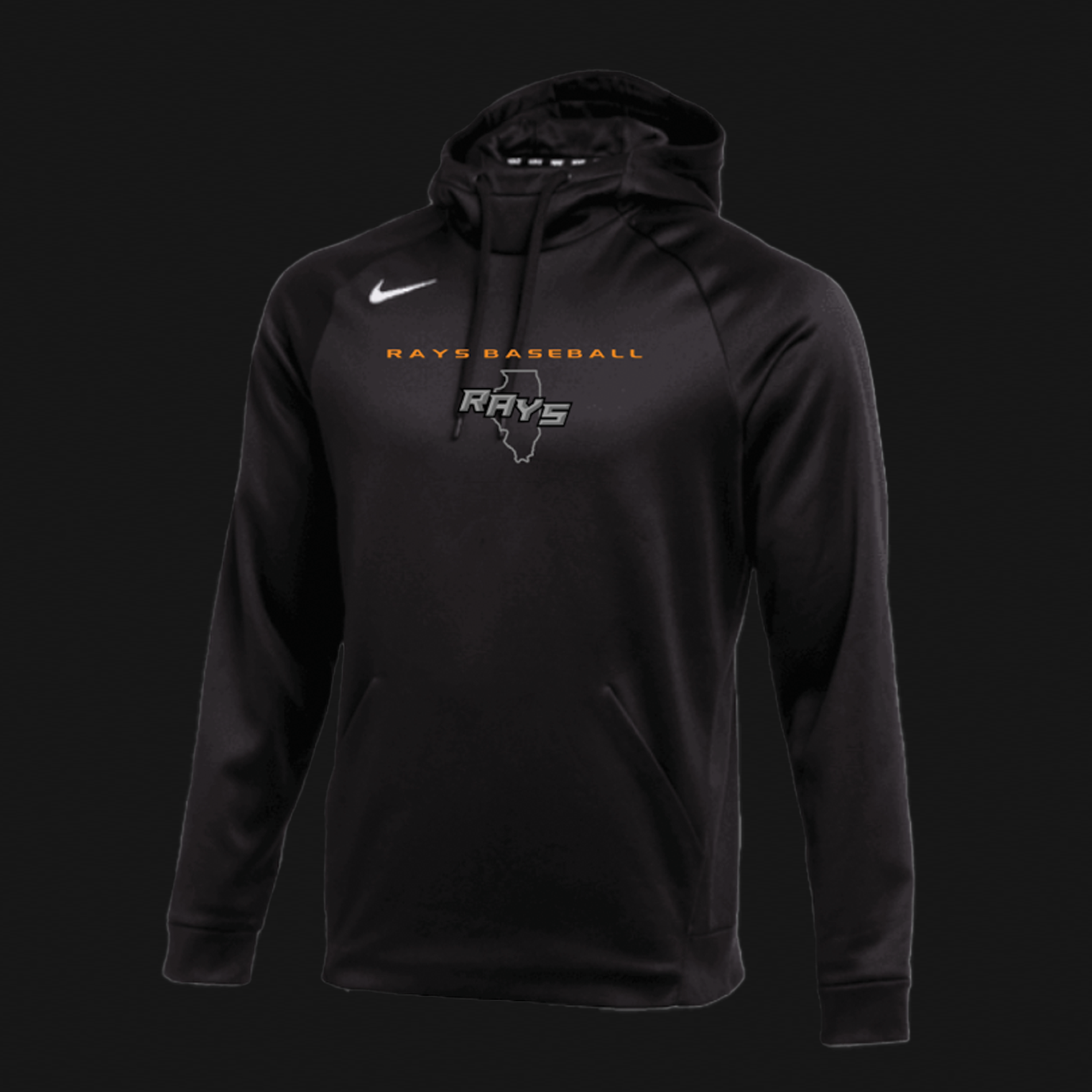 Nike Black Therma Hoodie- Rays IL Shadow State Logo