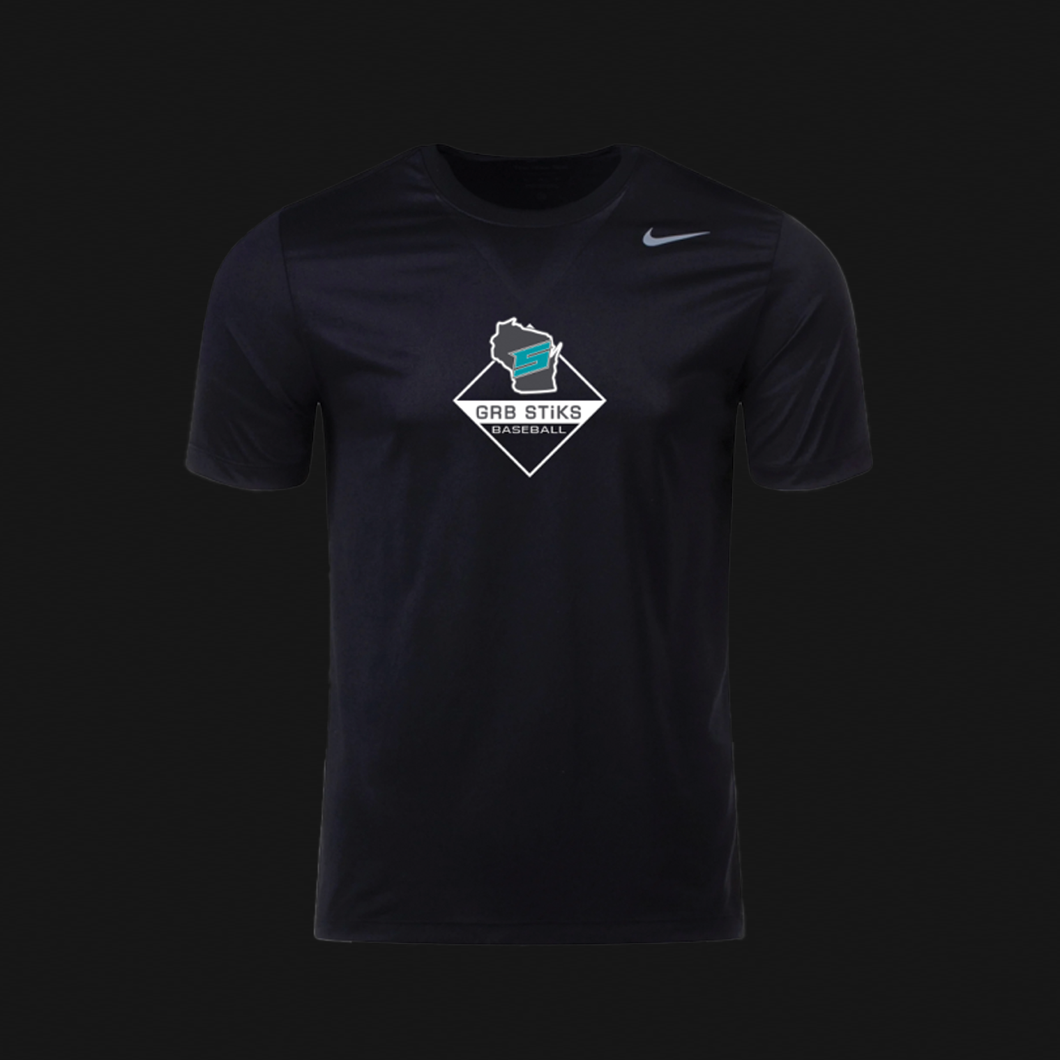 Nike Black T-Shirt- STiKS Diamond Logo
