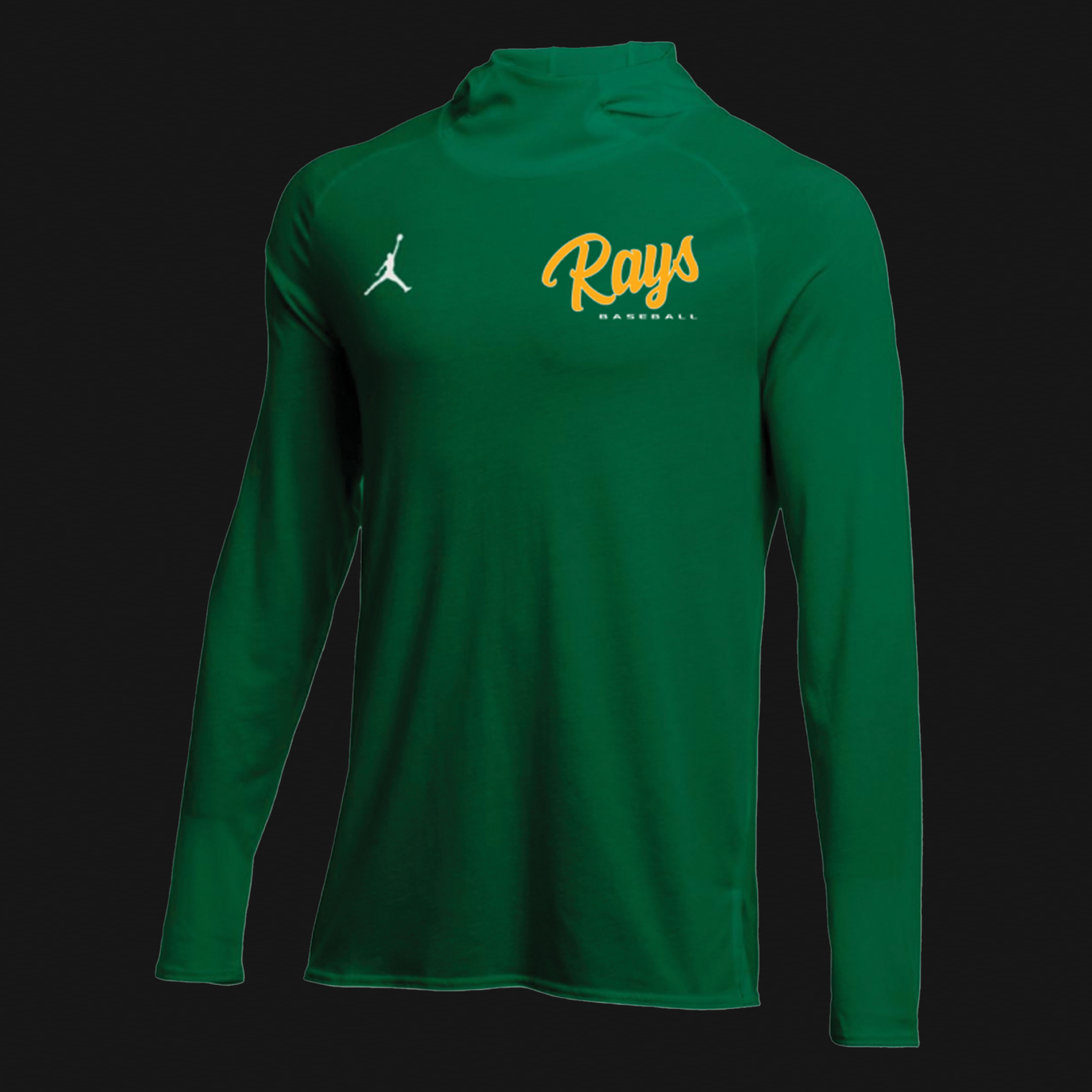 Jordan Long Sleeve Hooded Top- Rays Script Logo