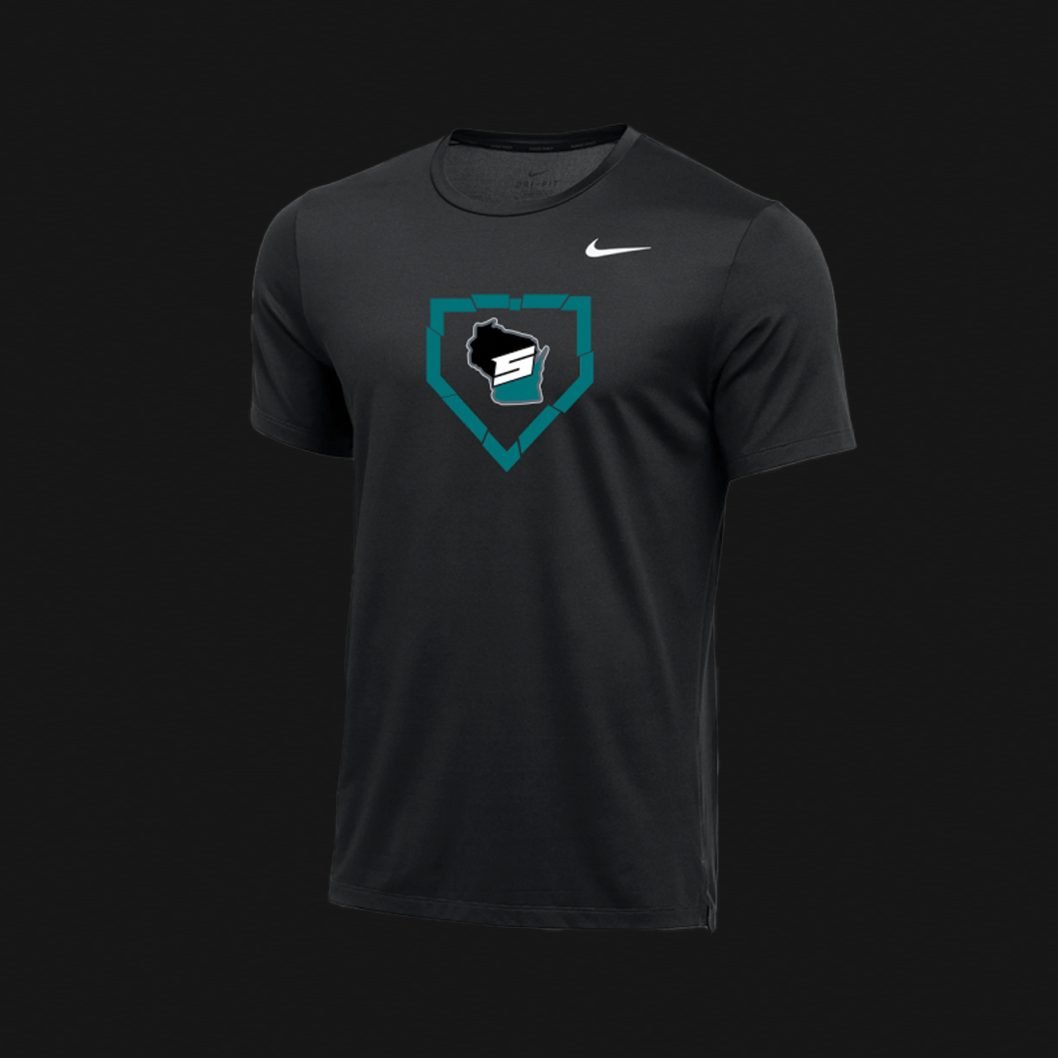 Nike Black T-Shirt- STiKS Logo 229