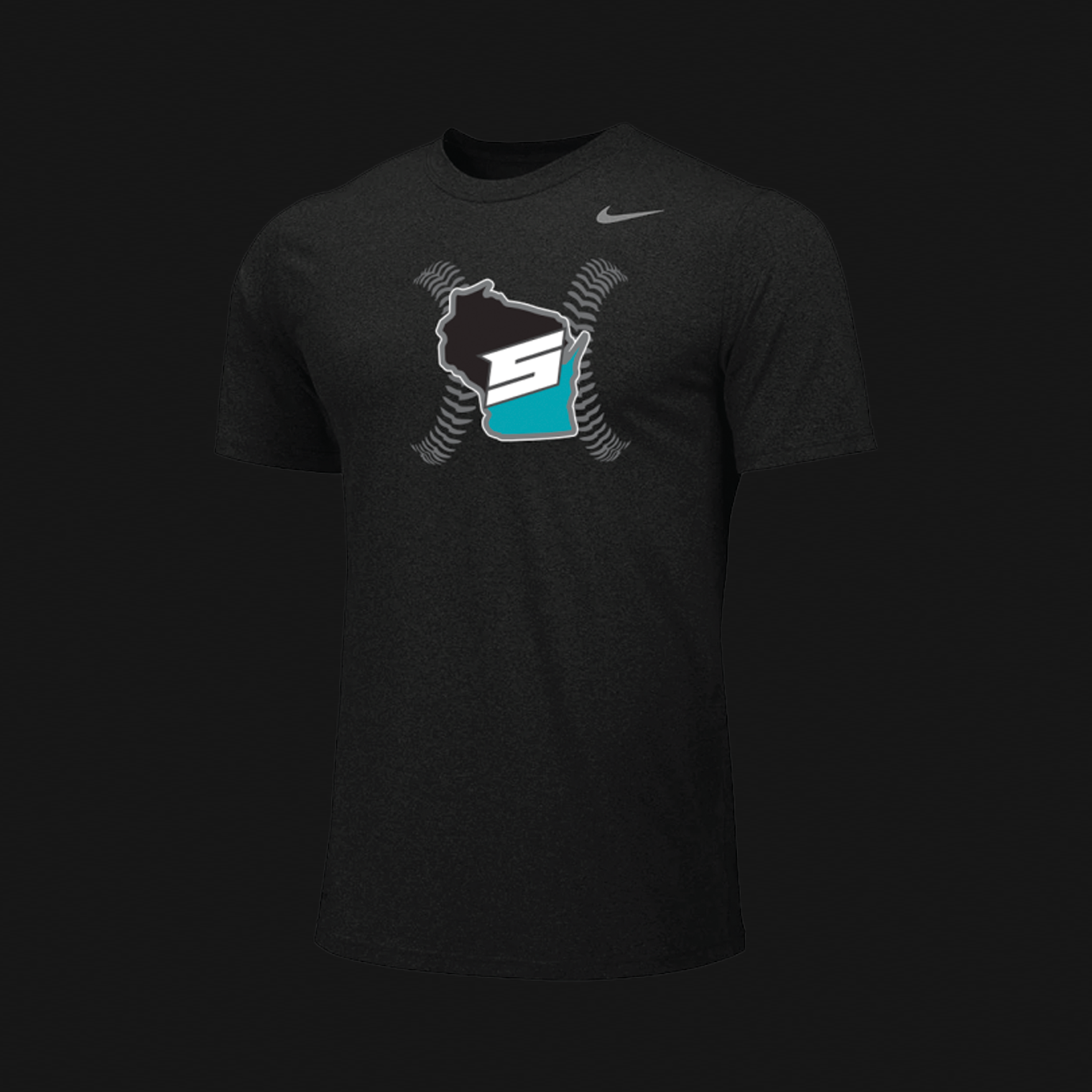 Nike Black T-Shirt- STiKS Logo 59