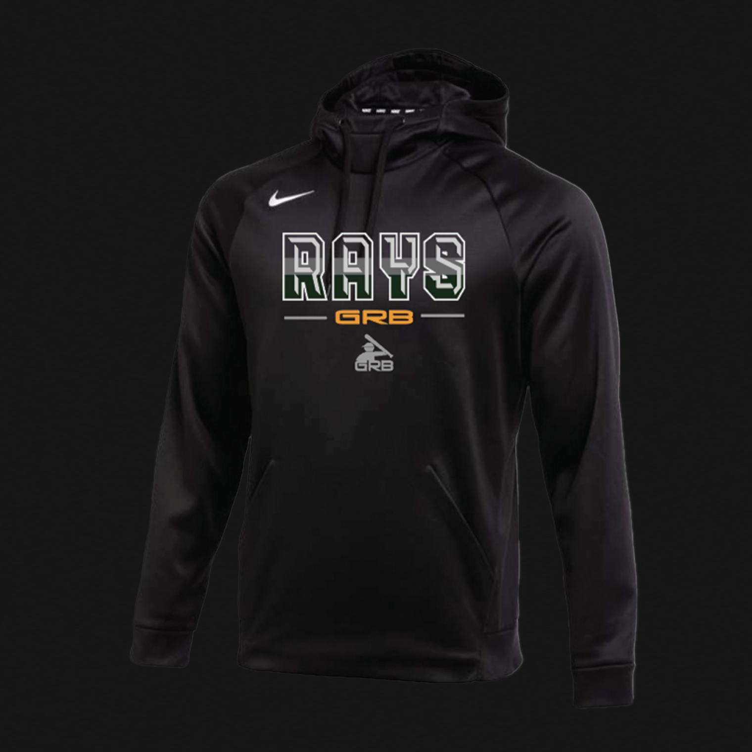 Nike Black Therma Hoodie- Rays Logo BF1