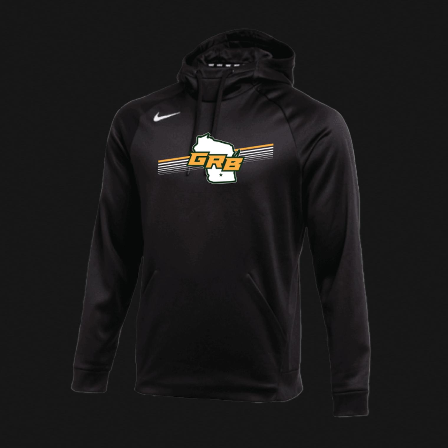 Nike Black Therma Hoodie- Rays WI Line Logo