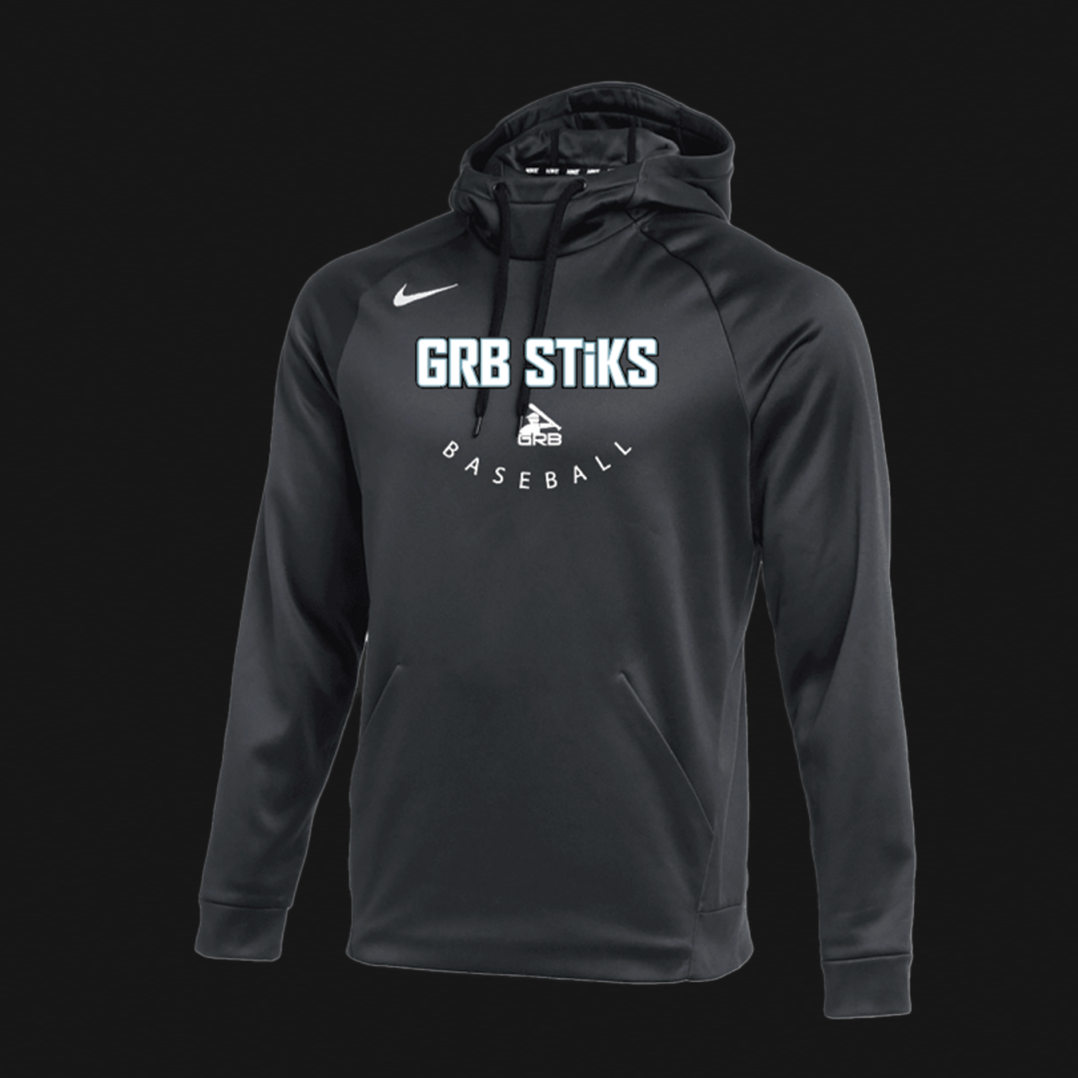 Nike Anthracite Therma Hoodie- STiKS Logo BF6