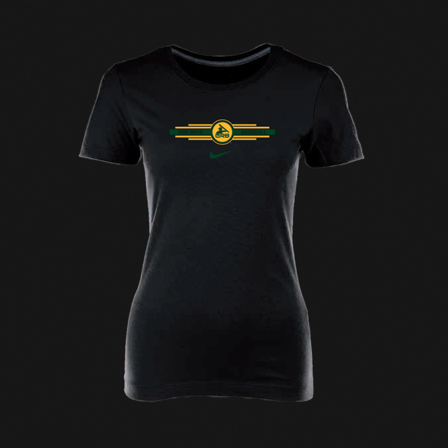 Nike Women's Black T-Shirt- Rays Logo 90