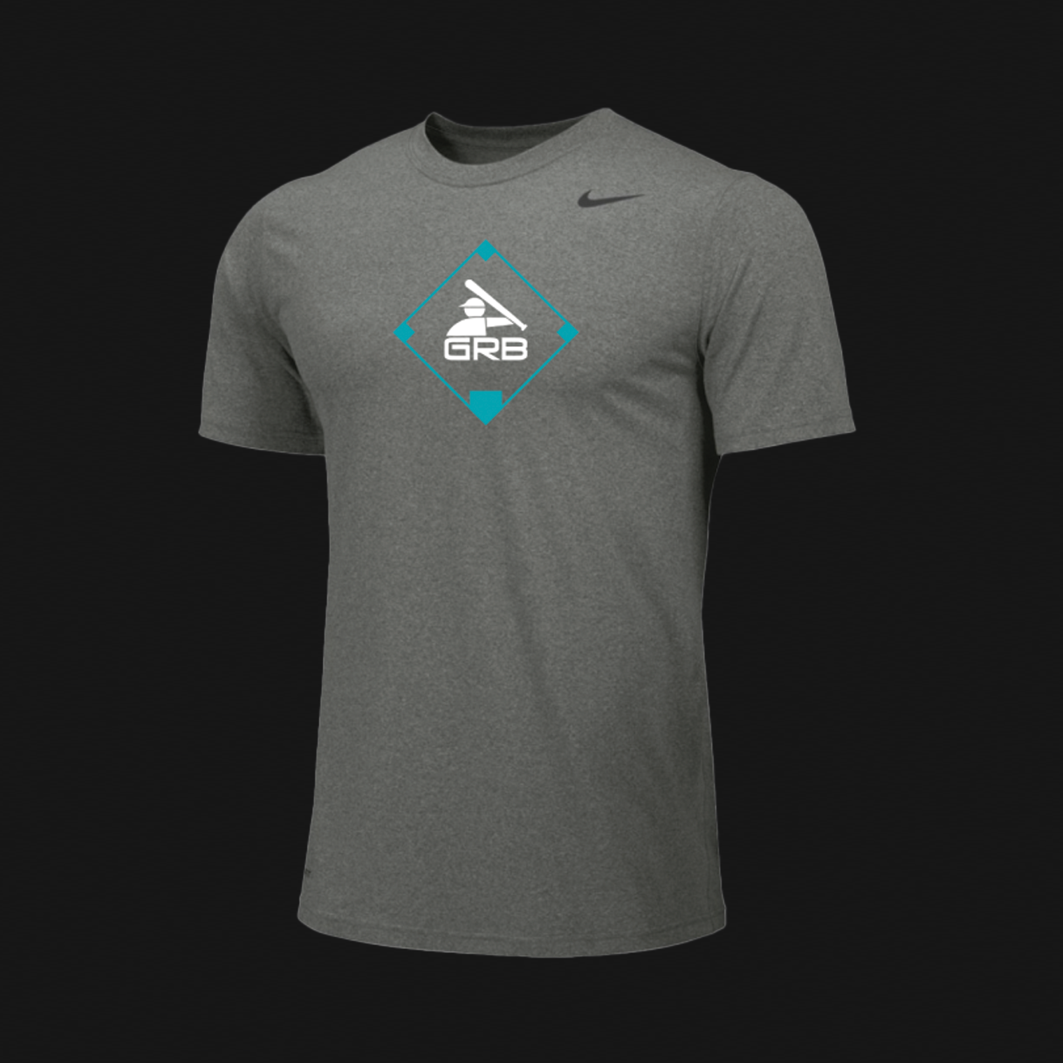 Nike Carbon Heather T-Shirt- STiKS Logo 61