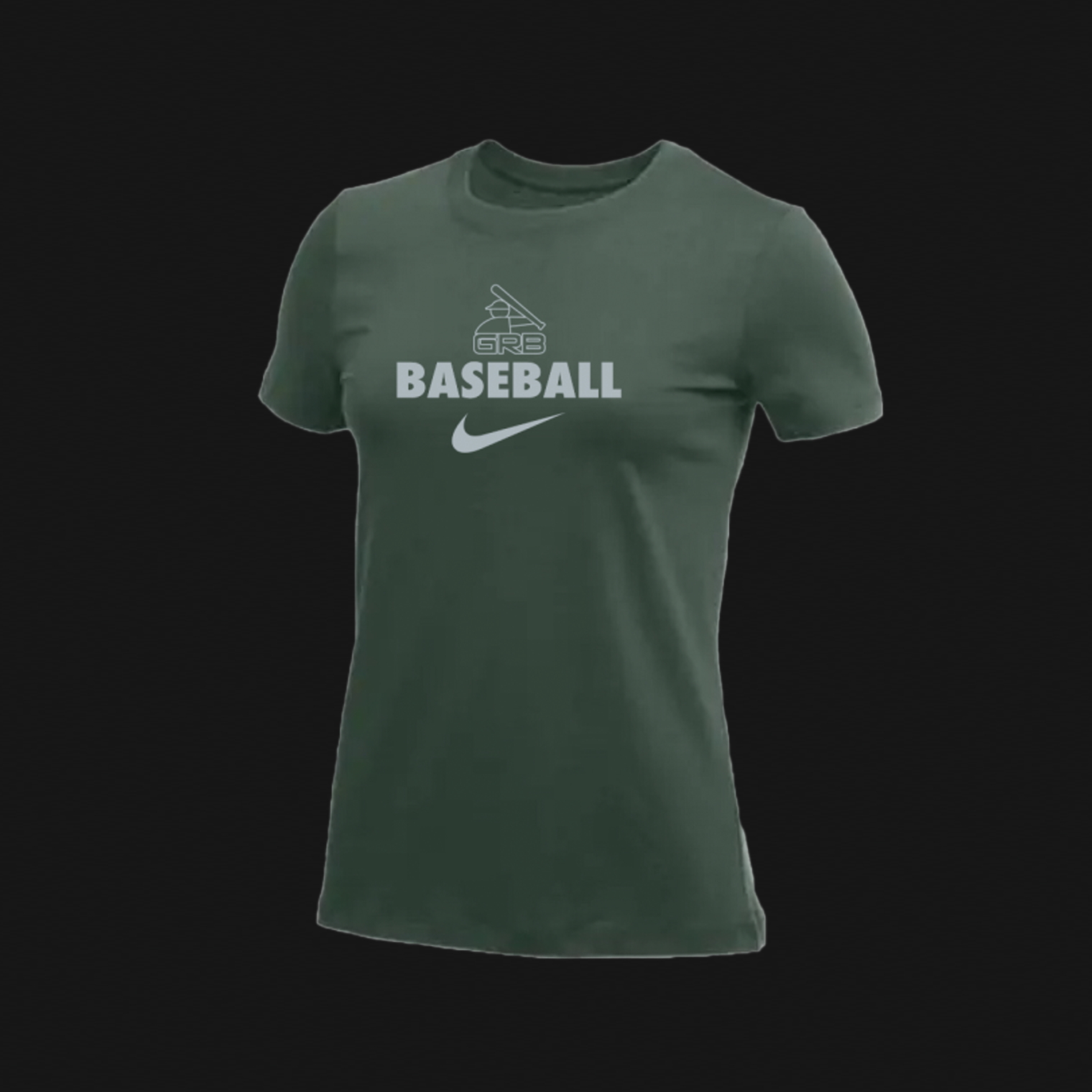 Nike Women's Green Cotton T-Shirt- Rays Logo 476