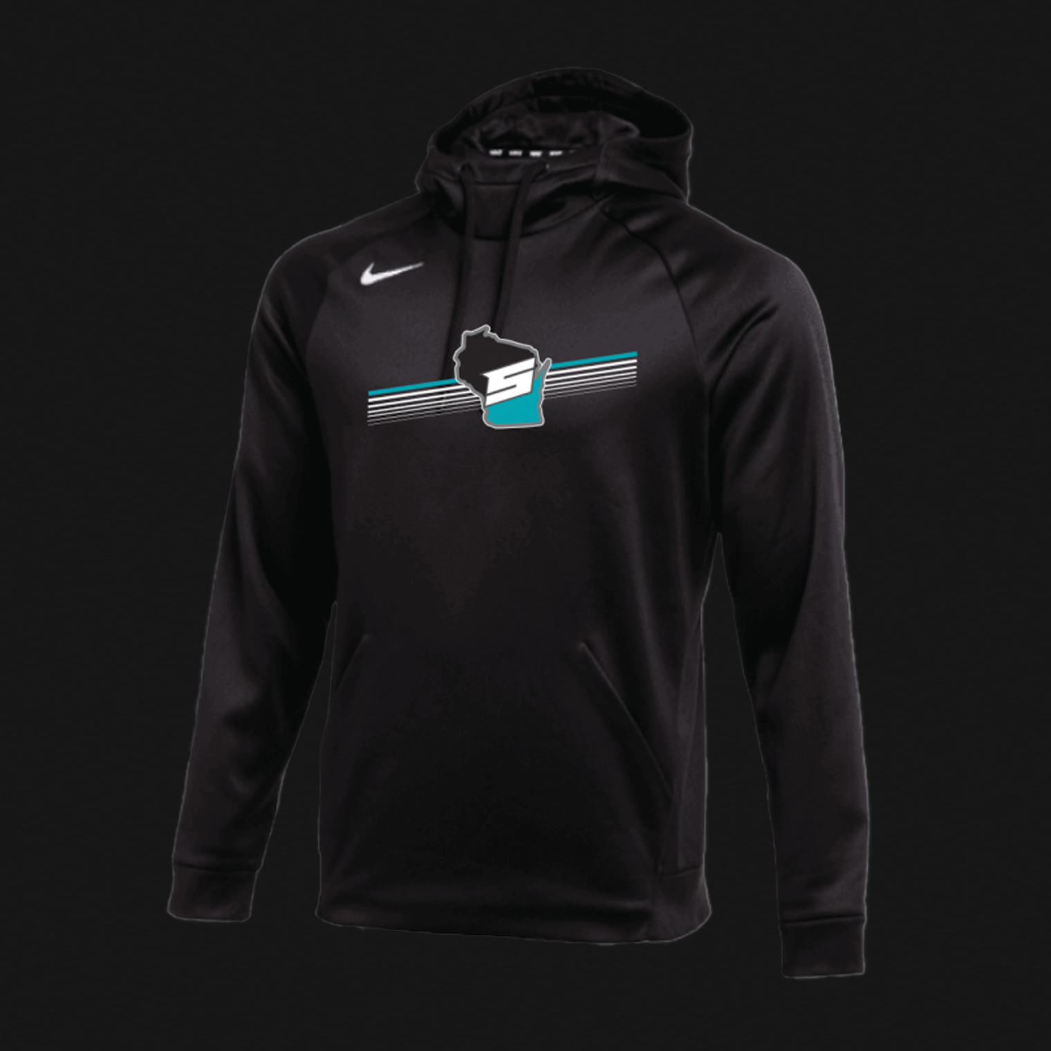 Nike Black Therma Hoodie- STiKS Line Logo