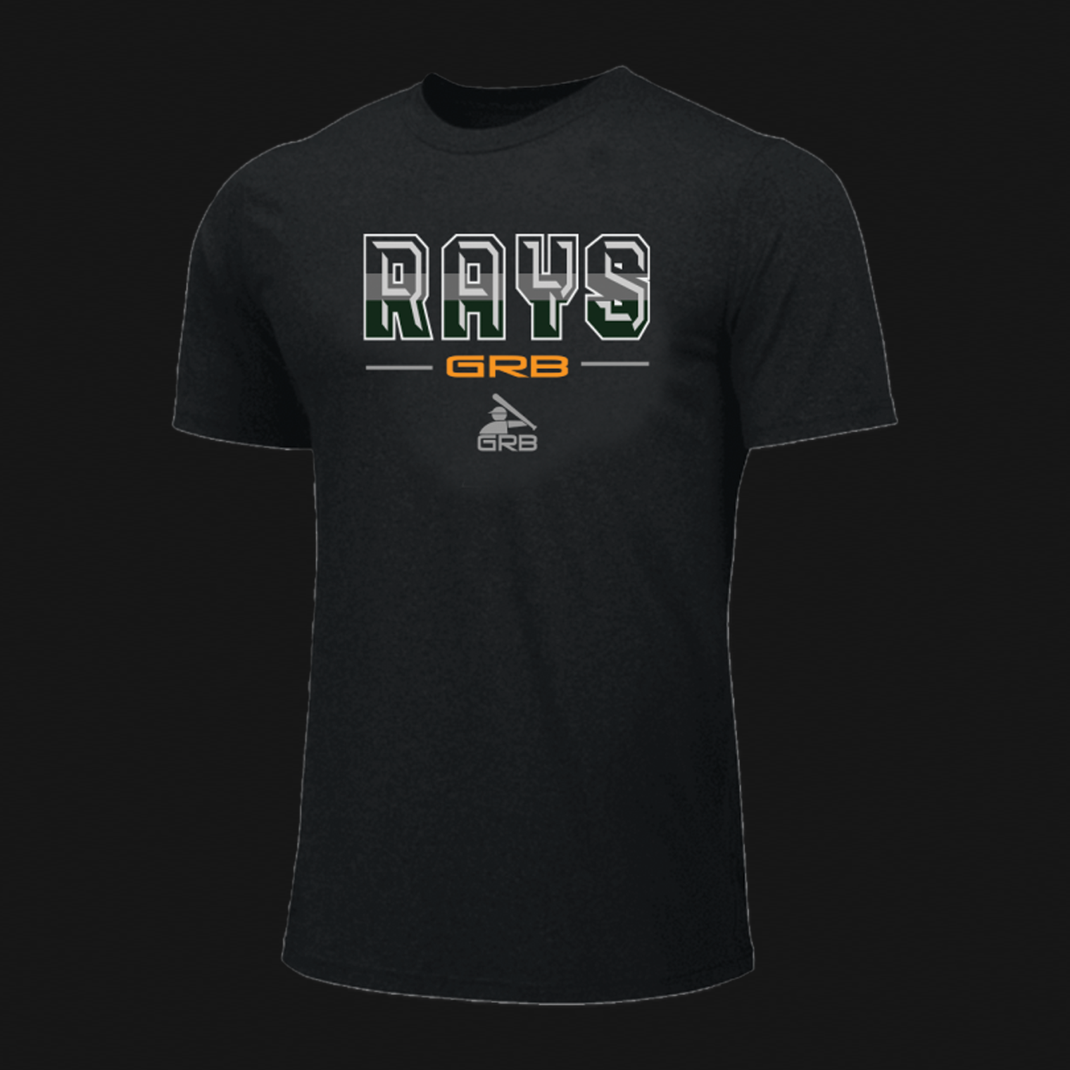 BSN Youth Black T-Shirt- Rays Logo BF1