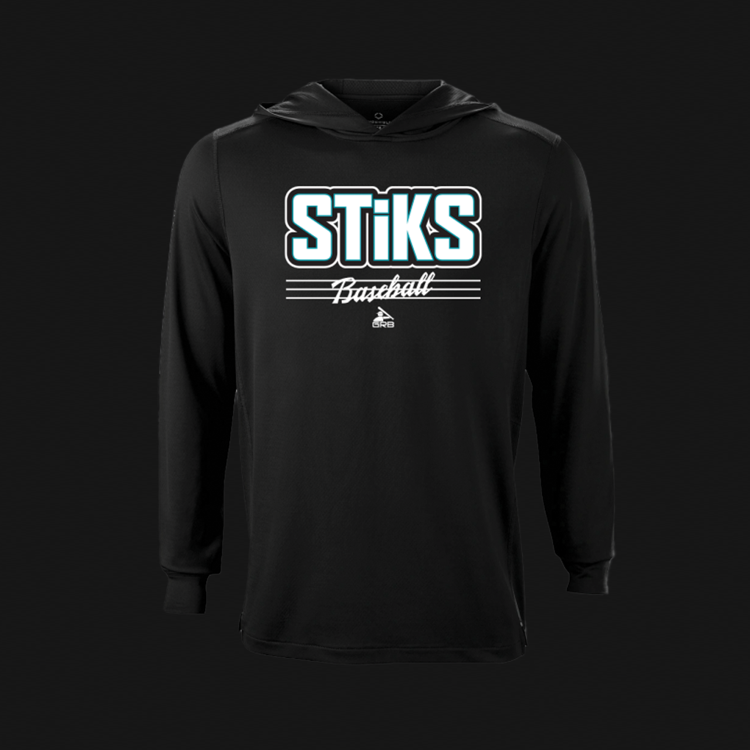 EvoShield Men's Black Training Hoodie- STiKS Logo 62