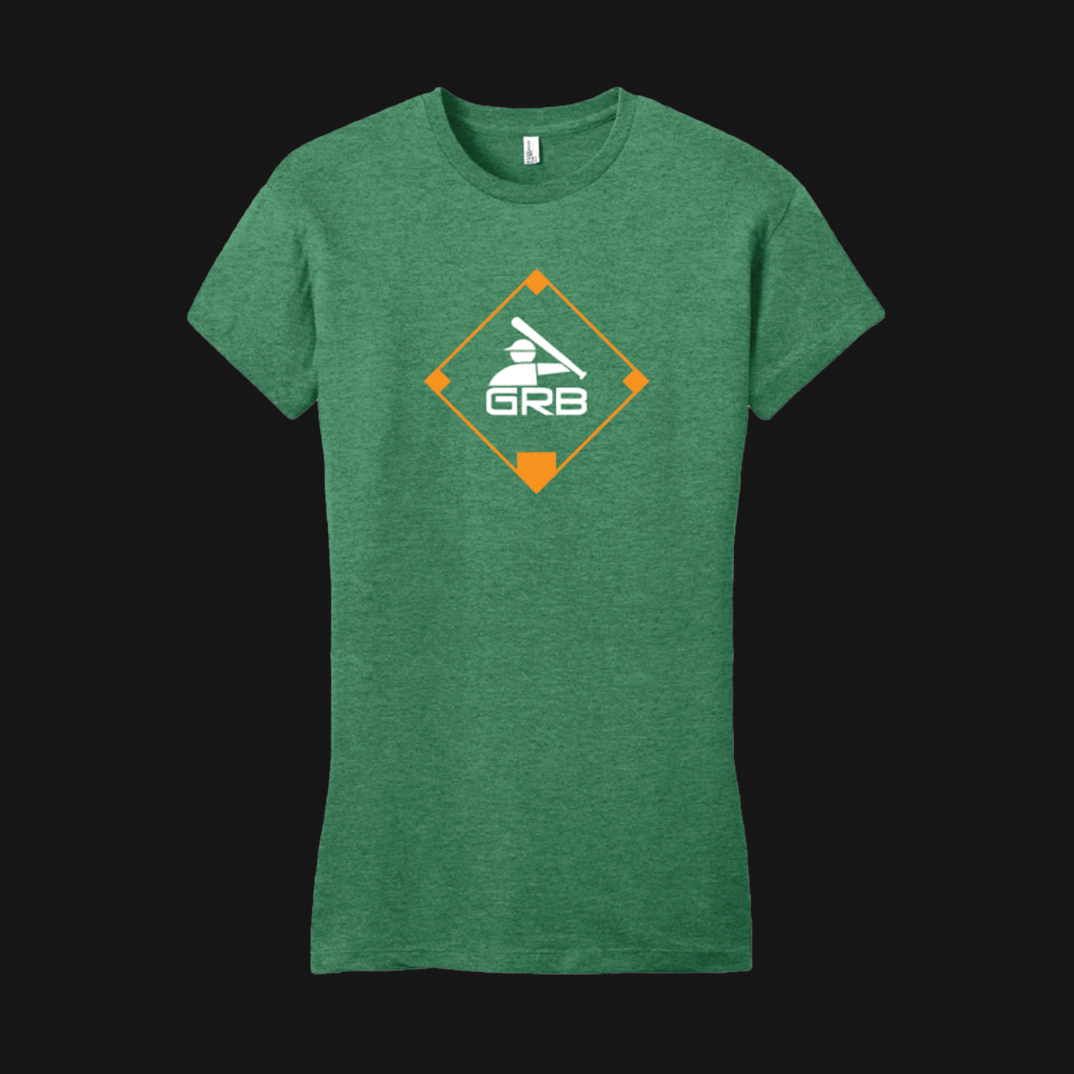 Women's Green Cotton T-Shirt- GRB Logo 61