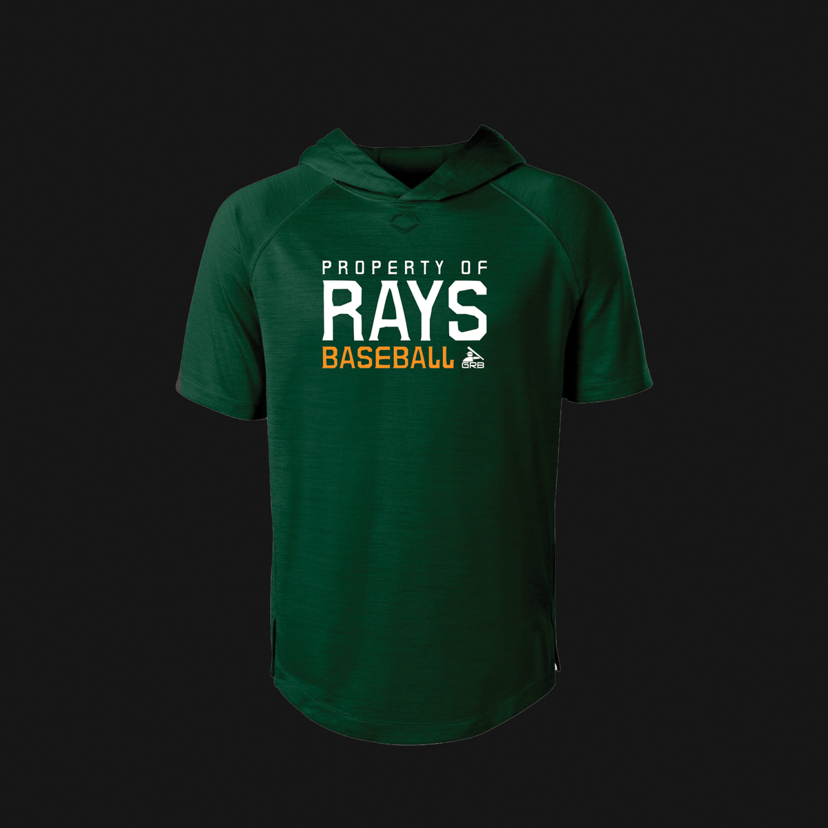 EvoShield Green Youth SS Hoodie - Rays Logo 71